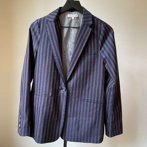 Purple Striped Relaxed Blazer